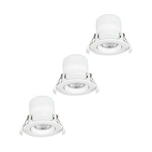 Prios LED süllyesztett lámpa Shima, fehér, 7W, 3000K, 3 db, dimmelhető kép