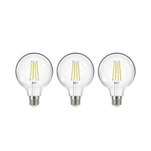 LED izzó, E27, G95, 3, 8W, 2700K, 806lm, 3 db, 3 db kép
