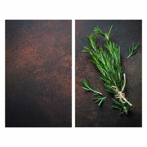 Edzett üveg tűzhely fedőlap szett 2 db-os 52x30 cm Rosemary – Allstar kép