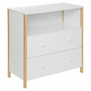 Komód, két fiókkal, fehér - COPY - Butopêa kép