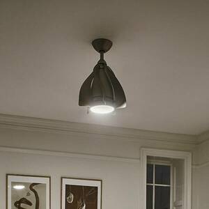 LED mennyezeti ventilátor Terna nikkel/krém kép