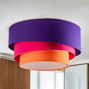 Euluna Trio Max mennyezet, Ø60cm lila/pink/narancs kép