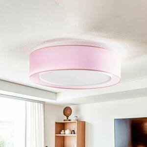 Euluna Tibu mennyezeti világítás textil Ø50cm pink kép