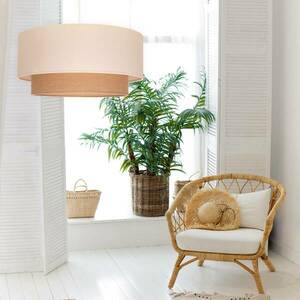 Függő lámpa Boho, Ø 60 cm egy izzós ecru/juta kép