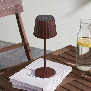 Lindby LED-es újratölthető asztali lámpa Esali, rozsdabarna színben kép