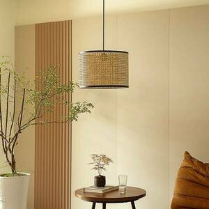 Lindby Yaelle lógó világítás fém rattan Ø 40 cm kép