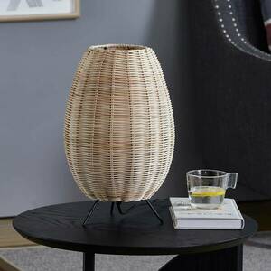 Lindby Oliana asztali világítás rattan E27 kép