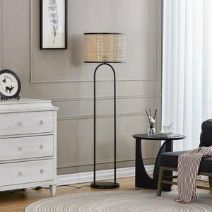 Lindby Yaelle álló világítás fém rattan 146 cm kép