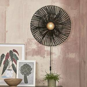 GOOD & MOJO Zanzibár fali lámpa, Ø 55 cm, fekete kép