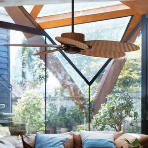 Beacon mennyezeti ventilátor Fijian II, barna, Ø 132 cm, csendes kép