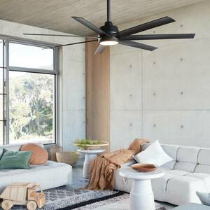 Beacon mennyezeti ventilátor világítással Atlanta, fekete, csendes kép