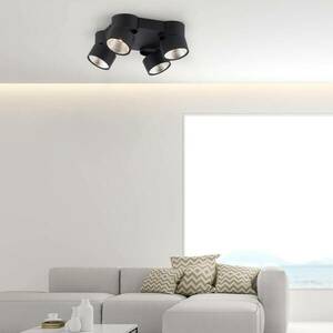 PURE Nola LED mennyezeti világítás 4 izzós fekete kép