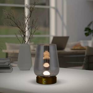 LED deco asztali lámpa 5305758 akku füstszürke kép