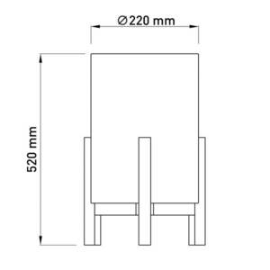 Asztali lámpa 3193, fa, vászon textil, magasság 52cm kép