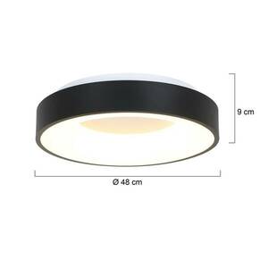 LED mennyezeti lámpa Ringlede 2700 K Ø 48 cm fekete kép
