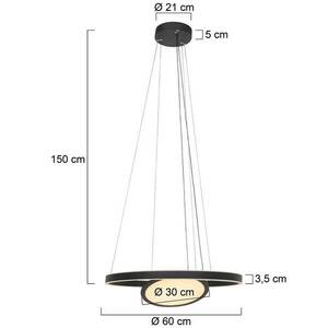 LED lógó világítás Ringlux 3 izzós fekete Ø 60 cm kép