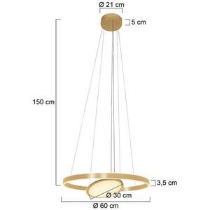 LED lógó világítás Ringlux, 3 izzós, Ø 60 cm arany kép