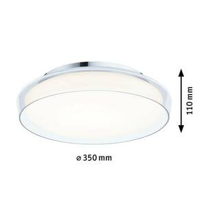 Paulmann Luena LED mennyezeti lámpa IP44 króm Ø35cm kép