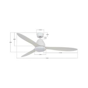 Beacon mennyezeti ventilátor világítással Whitehaven fehér csendes kép
