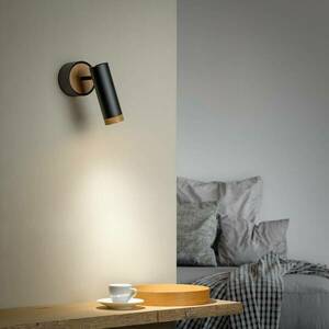 LED fali világítás PHEB 5, forgatható fekete/tölgy kép