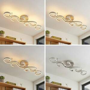 Lucande Admira LED mennyezeti lámpa, 101 cm nikkel kép
