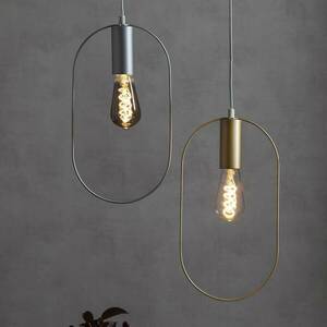 Shape deco függő lámpa ovállal, ezüst kép