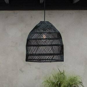 PR Home Maja függőlámpa Rattan fekete, Ø 53 cm kép