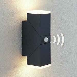 LED kültéri fali lámpa Sally, 2 izzós, érzékelővel kép