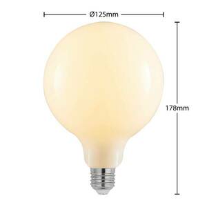 LED lámpa E27 8W 2700K G125 gömb, dimm., opál kép