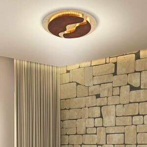 LED mennyezeti lámpa Nevis, kerek, Ø50cm, bar.-ar. kép
