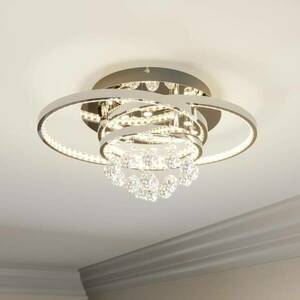 Lucande Keely LED mennyezeti lámpa kristály 44, 5cm kép