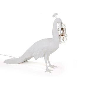 LED dekor világítás Peacock Lamp fehér, kristályok kép