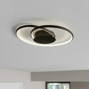 Lindby LED mennyezeti lámpa Joline, fekete, 45 cm, fém kép