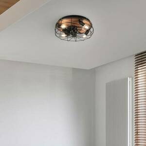 Mennyezeti ventilátor Trondheim, remote, 4xE27, fa kép