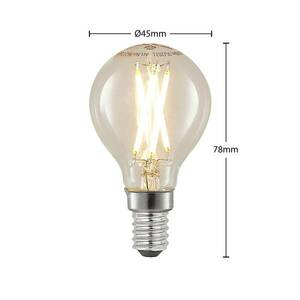 LED izzó filament E14 4 W 2700 K csepp dimm 5-ös kép