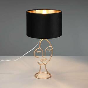 Asztali világítás Mary, arc-design, fekete/arany kép