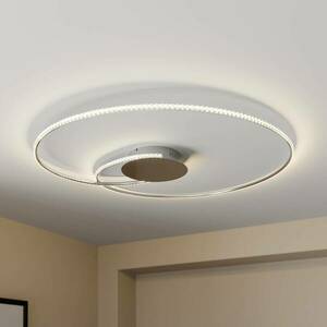 Lindby LED mennyezeti lámpa Joline, kristályok, 90 cm, fém kép