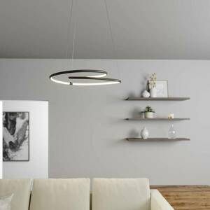 Lindby Lucy LED függő lámpa, 45cm, matt fekete kép