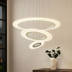 Lindby Amisu LED függő lámpa három gyűrűvel kép