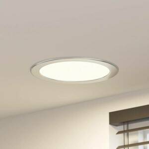 Prios LED-es süllyesztett lámpa Cadance, ezüst, 24 cm, fényerőszabályzóval kép