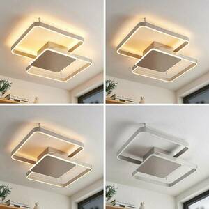Lucande Kadira LED mennyezeti lámpa, 70 cm, nikkel kép