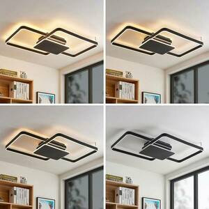 Lucande Kadira LED mennyezeti lámpa, 102cm, fekete kép