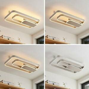 Lucande Kadira LED mennyezeti lámpa, 60 cm, nikkel kép