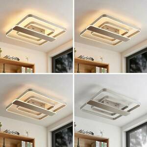 Lucande Linetti LED mennyezeti szögl. nikkel 70cm kép