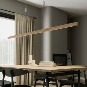 Quitani Nora LED-es függőlámpa, natúr tölgyfa, hossza 158 cm kép