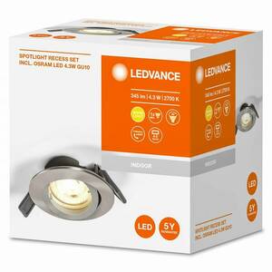 LEDVANCE Recess Twistlock IP20 nikkel kép