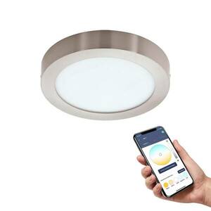 EGLO connect Fueva-Z mennyezeti lámpa, Ø 21cm nikkel kép
