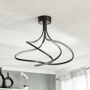 Lungo LED mennyezeti lámpa fekete 42 cm magas kép