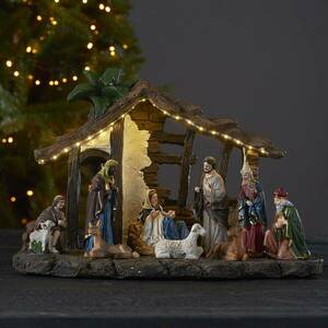 Nativity LED deco lámpa, elemes, 37 cm kép