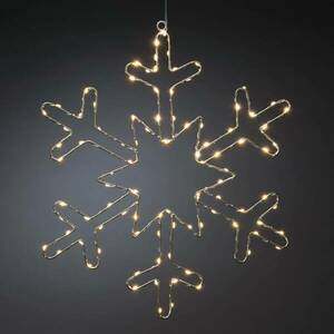 Ezüst Hópehely LED deco fény kép